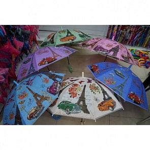 Зонт детский со свистком - Путешественница, матовый, 50 см (UMT50-TVLsim)