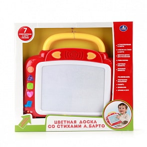 Магнитная доска для рисования со стихами А. Барто (свет, звук) (Умка,  HM1802A-R2sim)