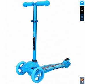 Самокат трехколесный Trio Diamond 120 -Kaleidoscope светящаяся платформа, blue (Y-SCOO, 6514RT)