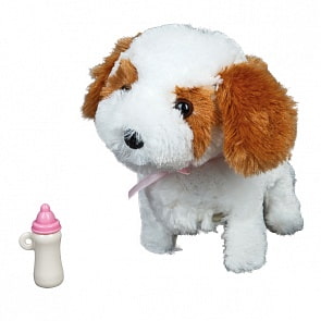 Интерактивный щенок озвученный, с бутылочкой (Играем вместе, JX-2407-RU-1sim)