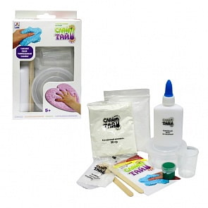 Набор Слайм тайм - Сделай слайм - Супертактильный матовый с кукурузным крахмалом, с пенопластовыми шариками (1Toy, Т12030)