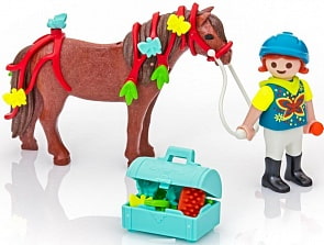 Ферма Пони: Конюх с Пони Бабочка (Playmobil, 6971pm)