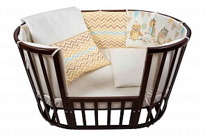 Комплект для кроватки Nuovita – Gufi, 6 предметов, бежевый (Nuovita, 6081/4_40_259)