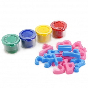 Набор теста для лепки – Фиксики с цифрами, 4 цвета по 112 грамм  (MultiArt, 4086S-FIX)