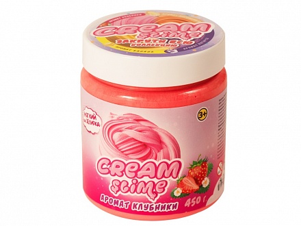 Cream-Slime с ароматом клубники, 450 г 