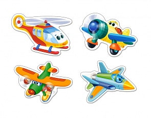 Пазлы Castorland – Смешные самолеты 4хPuzzle, 3/4/6/9 (Castorland, B-005048)