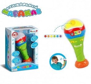 Многофункциональная музыкальная игрушка – маракас - Умный Я, со светом и звуком (Zhorya, ZY235639sim)