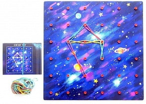 Обучающая доска деревянная Геоборд: Созвездие (Тимбергрупп, ig0267)