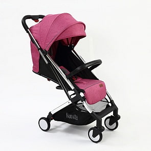 Прогулочная коляска Nuovita Anima, Малиновый, Серебряный (Nuovita, NUO_8808)