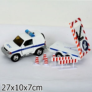 Джип "ДПС" с универсальным прицепом, свет, звук (Технопарк, CT1055-P-Icsim)