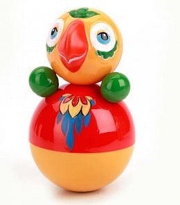 Озвученная неваляшка, 15 см - Попугай (Котовск, 6C-024) (ассортимент)