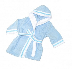 Халатик банный Премиум, голубой (Labeillebaby, 9052)