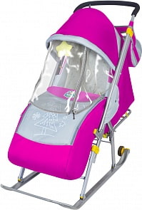 Санки-коляска ™Nika - Ника детям 4, 2015 (Nika, НД4_розовые)