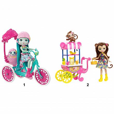 Mattel Enchantimals - Кукла со зверюшкой и транспортным средством 