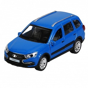 Инерционная металлическая модель - Lada Granta Cross 2019, 12 см, цвет синий (Технопарк, GRANTACRS-12-BU)