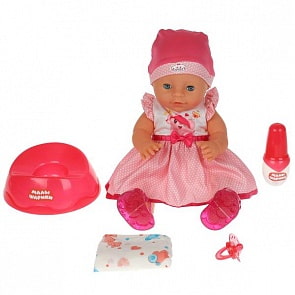 Пупс озвученный Нюшенька 40 см Малышарики пьет писает закрывает глазки 15 песен 4 аксессуара (Карапуз, Y40BB-NUSHA)