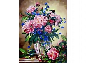 Раскраски по номерам - Букет лесных цветов, 40 х 50 см. (Белоснежка, 081-CG)