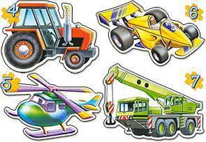 Пазл Castorland 4 Puzzle 4х5х6х7 Транспорт (Castorland, C4-04140)