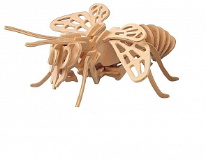 Модель деревянная сборная - Шмель малый (Wooden Toys, E018)