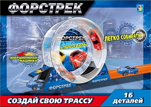 Форстрек автодром, 1 машинка, барабан (1Toy, Т16061)