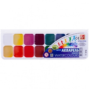 Акварель – Классика, 16 цветов, без кисти (Луч, 19С1290-08)