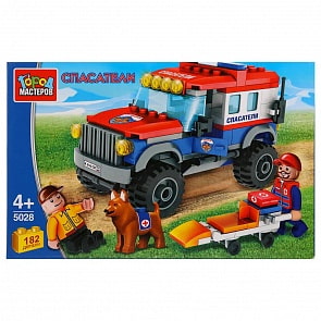 Конструктор Джип горных спасателей, 182 детали (Город мастеров, 5028-LL)