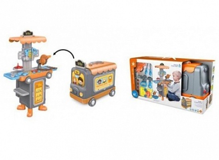 Игровой набор Маленький мастер с инструментами и автобусом на колесиках 