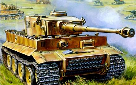 Модель для склеивания - Немецкий тяжёлый танк Т-VI Тигр 