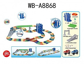 Гибкий трек - Город, 240 деталей, 2 машинки (1109-TR)