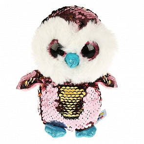 Игрушка мягкая - Сова из пайеток, 15 см (Мульти-пульти, KO71486NS)