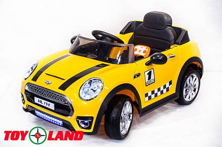 Электромобиль Mini Cooper желтый 