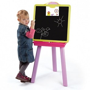 Розовый двухсторонний мольберт (Smoby, 28050)