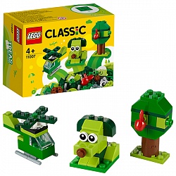 Lego Classic. Зеленый набор для конструирования (LEGO, 11007-L) - миниатюра