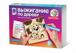Прибор для выжигания с 5 насадками - Поиграй со мной, 2 фанерки (Фантазер, 367156ФН)