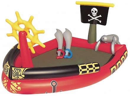 Игровой бассейн с брызгалкой и принадлежностями для игр из серии Пираты, 190 х 140 х 96 см, 212 литров 
