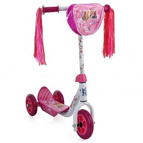 Трехколесный самокат – Красотка, колеса 6"/5", ручка с лентами (1TOY, Т53991)