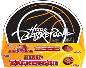 Баскетбольный набор: кольцо, корзина, мяч и щит (Rinzo, S-00007)