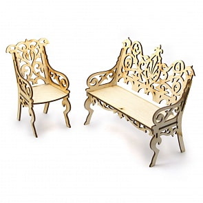 Сборная модель – Гостиная для кукол типа Barbie (Теремок, КМБ-5sim)