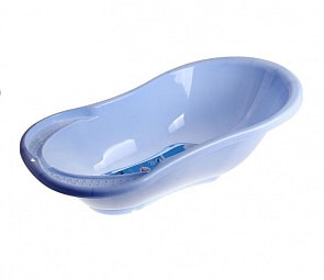 Ванночка детская Ангел 84 см., со сливом и термометром, голубой (Little Angel, LA4101BL)