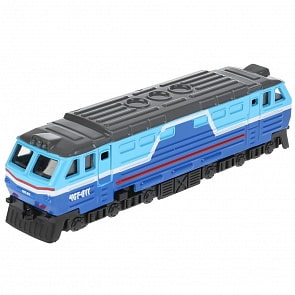 Локомотив, 15 см, открываются двери, инерционный механизм (Технопарк, SB-16-07-BL-WB)