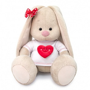 Мягкая игрушка – Зайка Ми в футболке с сердцем, большой (Budi Basa, SidM-319)