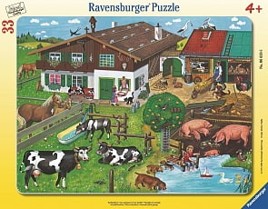 Пазл - Животные на ферме, 33 детали (Ravensburger, 06618)