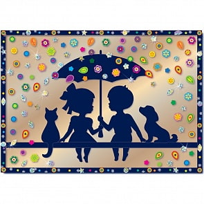 Набор для изготовления картины - Под зонтом (Клеvер, АС 43-235)