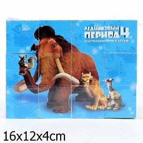 Набор из 12 кубиков «Ледниковый период» (Играем вместе, 01012sim)