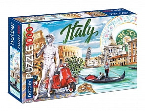 Пазл Premium 1000 элементов – Вокруг света Италия (Hatber, 1000ПЗ2-22051)