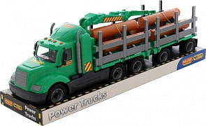 Автомобиль-лесовоз с прицепом - Майк (Полесье, п-58539)