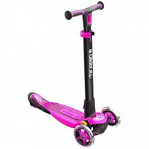 Трехколесный самокат – Y Glider XL Deluxe, черно-розовый (YVolution, 101138)