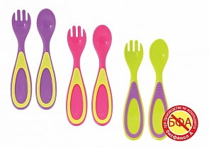 Набор столовых приборов Курносики: ложечка и вилочка (Курносики, КУР_17409)