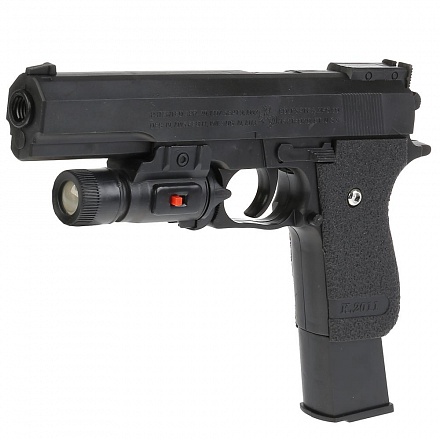 Пистолет с фонариком и пульками K2011, свет 