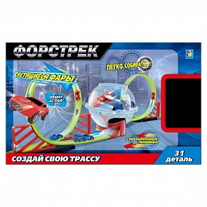 Трек автодром, с 2 машинками, сферой и 2 виражами (1toy, Т16060)